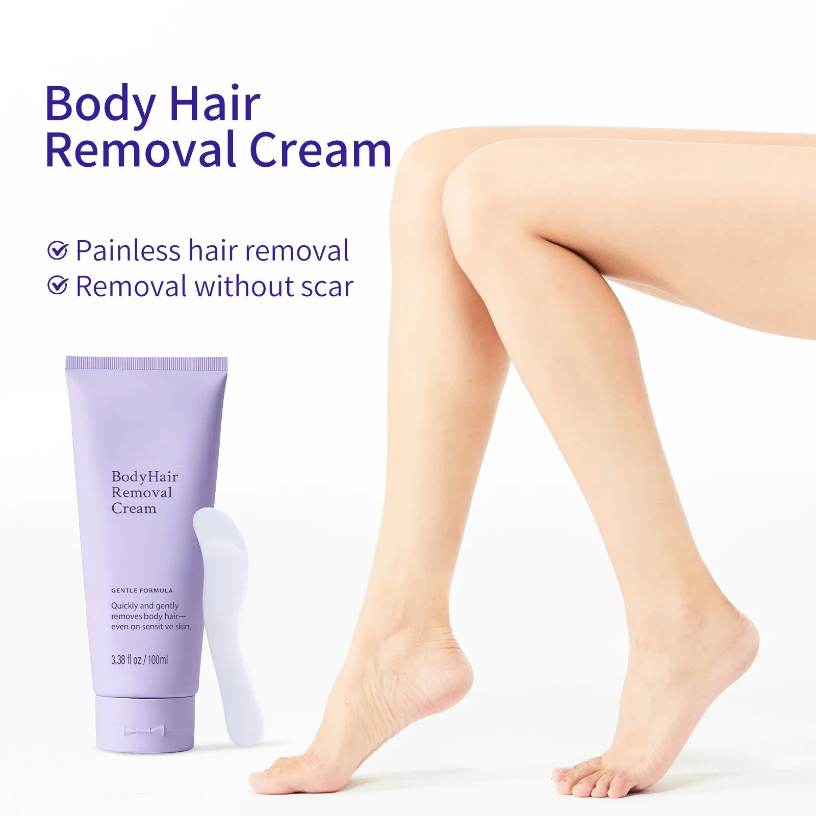 Underarm & Hand Hair Removal Cream - Gentle Formula That Prevents Dark Spots & Ingrown Hairs, Safe for Sensitive Body Areas.